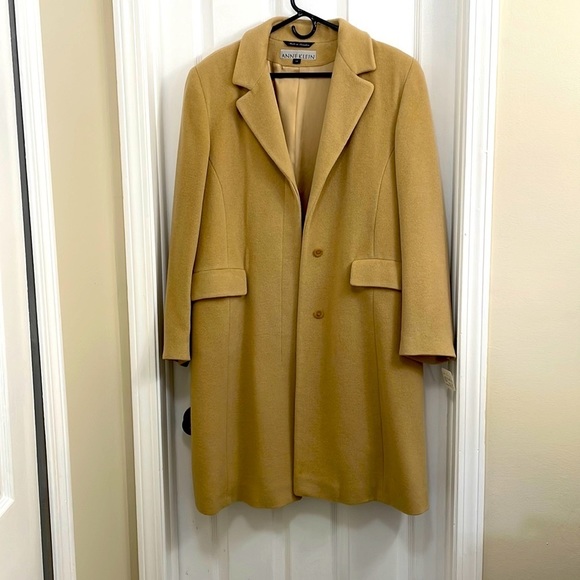 Anne Klein Jackets & Blazers - Anne Klein Tan Trench Coat Size 14